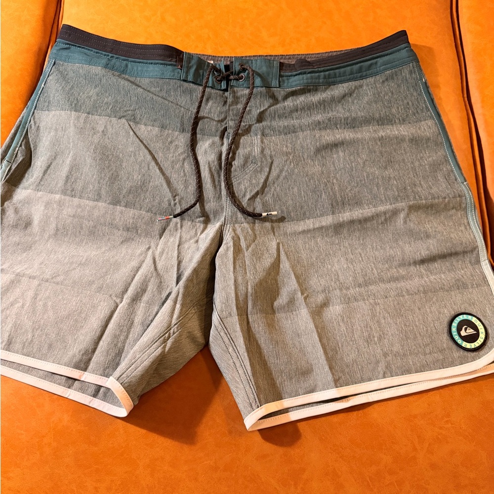 Quiksilver Green Swim Board Shorts with Pockets